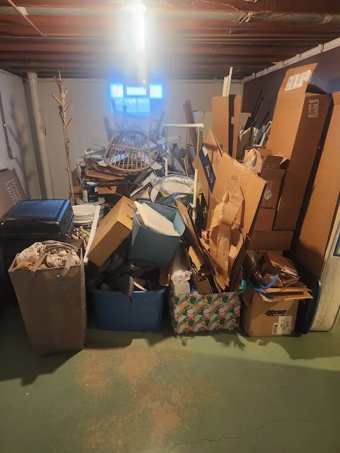 Roll-off dumpster container at job site for 20 Yard Dumpster Rental in Granite Falls